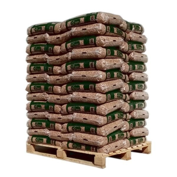 Palé de pellets DS Energies con 65 sacos de 15 kg