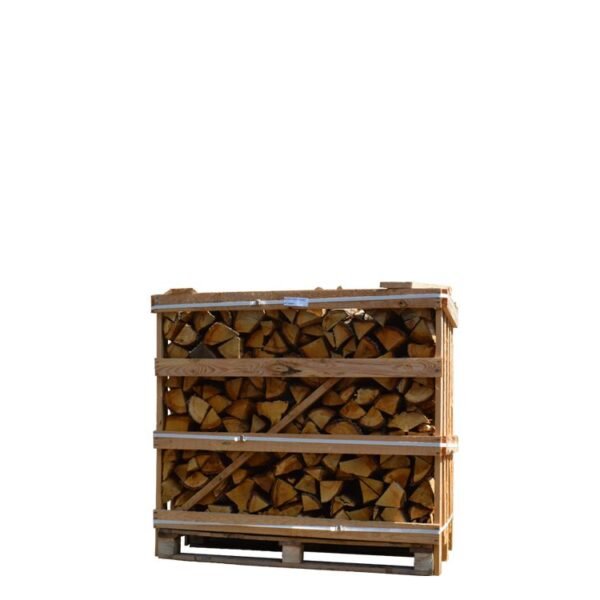 Caja Crème du Bois con 1,1 m³ de leña de roble ultraseca