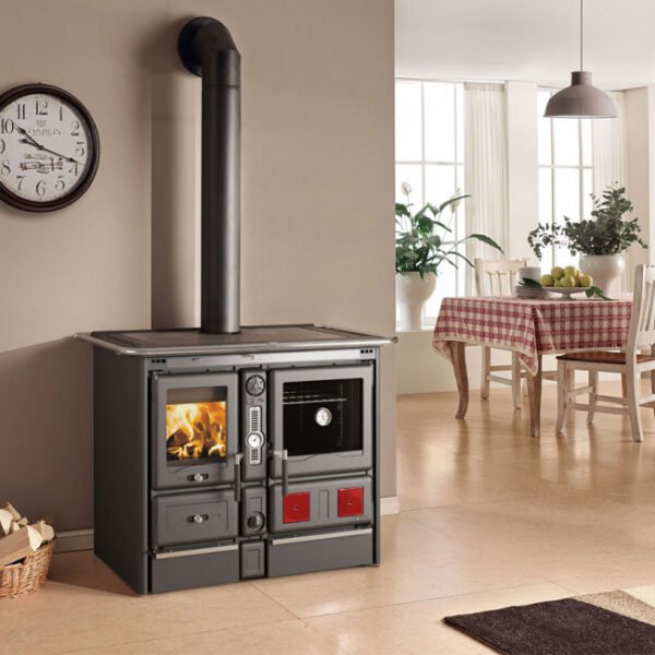 Cocina de Leña Hidro Termorosa XXL DSA 4.0 Negro Antracita 17kW