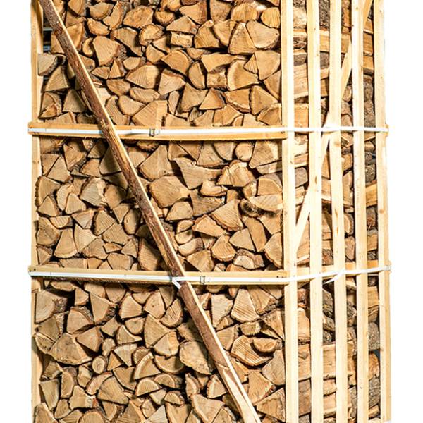 Gran palé de leña de carpe secada en horno de 25 cm