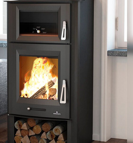 Estufa de leña Bronpi Tudela de 13 kW con horno