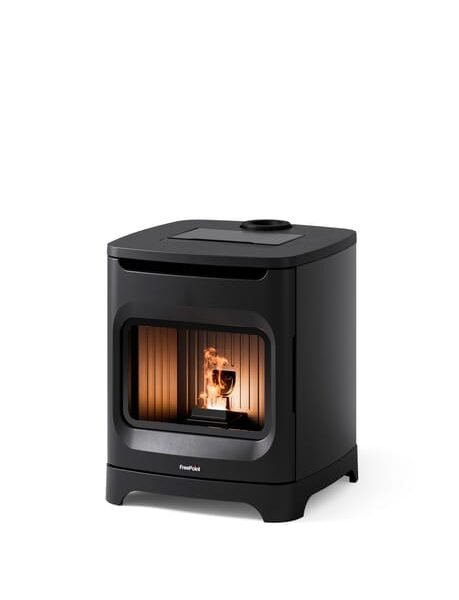 Estufa de pellets Freepoint Flos de 6 kW en color negro