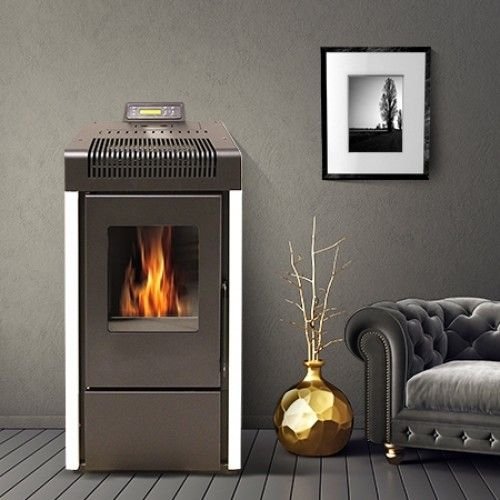 Estufa de pellets Belleza Carino blanca de 9 kW