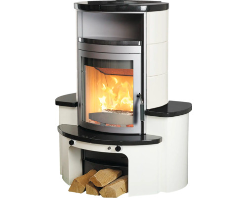 Estufa de leña Hark Avenso GT ECOplus de 6 kW en cerámica