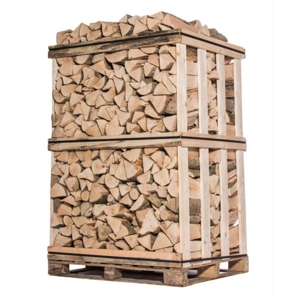 Caja de 2 m³ de leña dura cortada a 25 cm