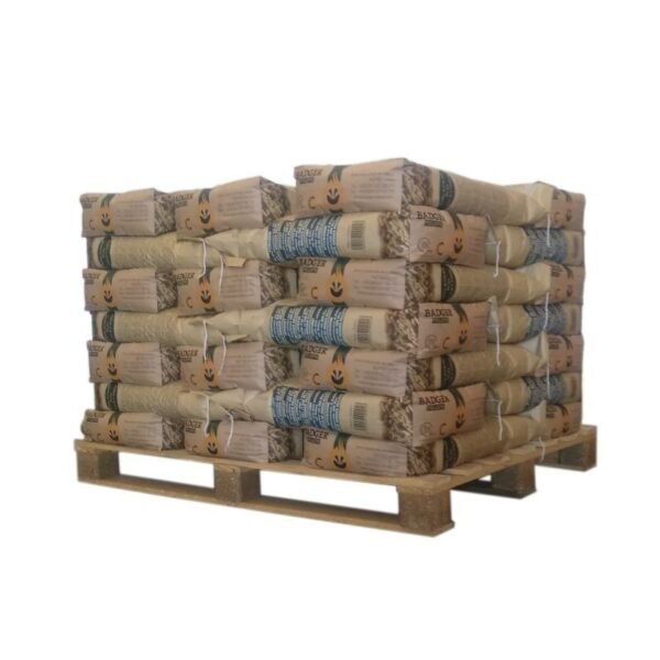 Media paleta de pellets Badger con 35 sacos de 15 kg