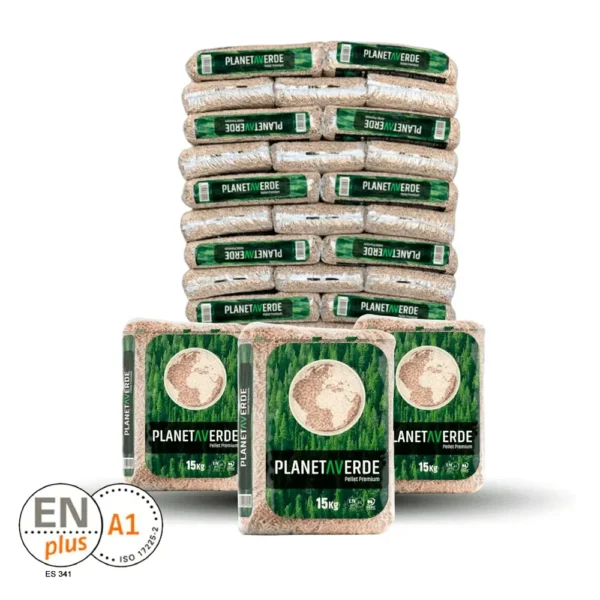 Palet Planeta Verde de 77 sacos de pellet de 15 kg