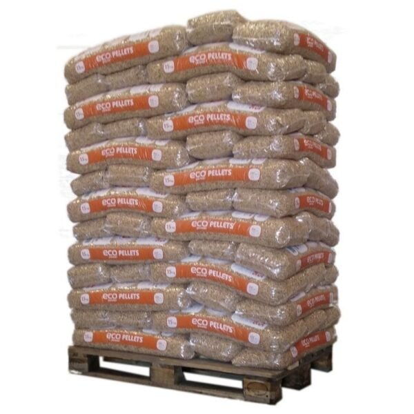 Palé de pellets EcoPower ENplus A1 con 65 sacos de 15 kg
