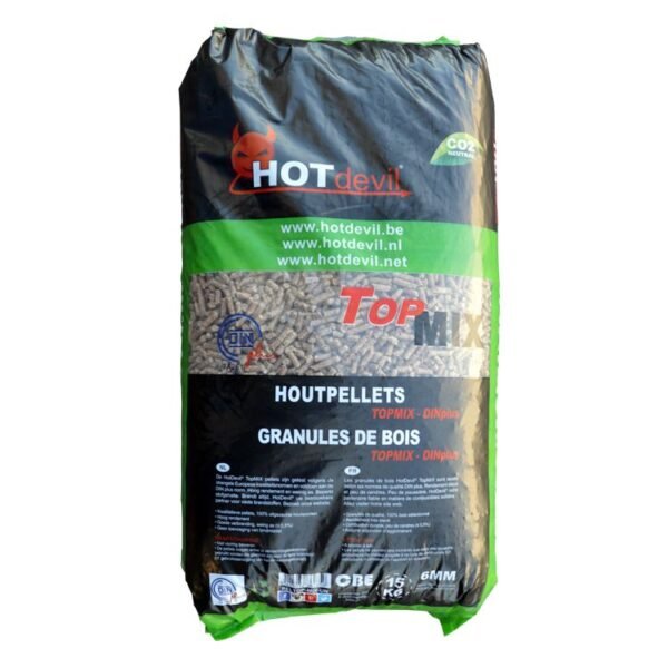 Saco de prueba de pellets Din+ Top Mix (Haya y Pino)